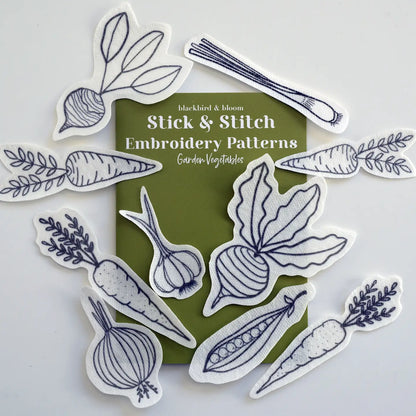 Garden Vegetables Stick & Stitch | Blackbird & Bloom