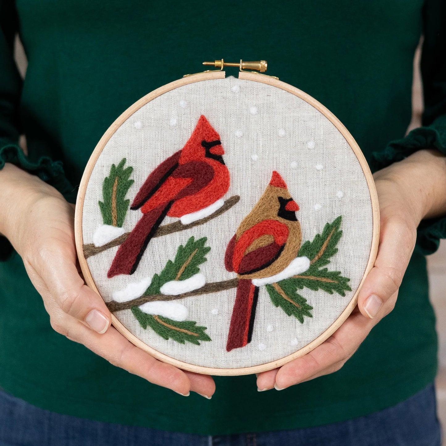 Winter Cardinal Needle Felting Kit