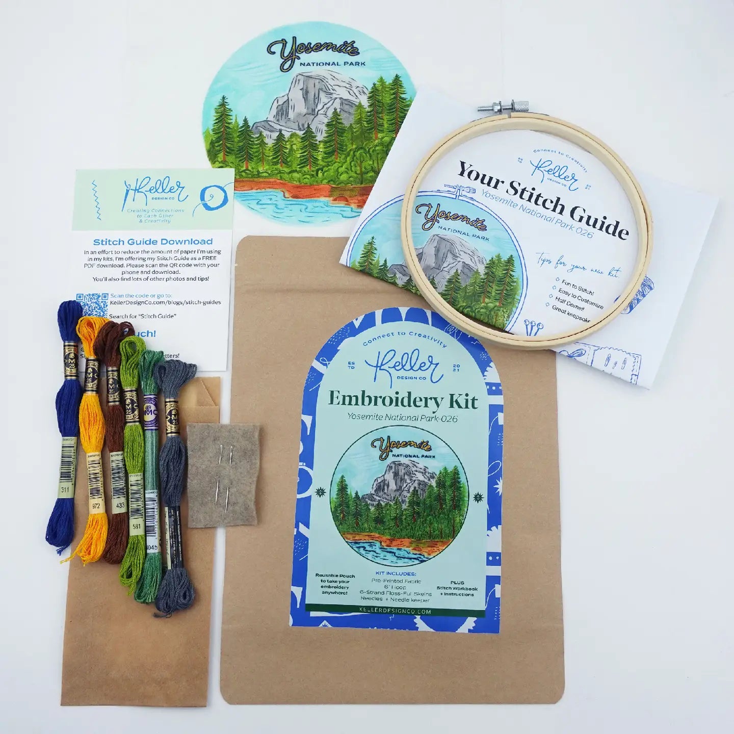 Yosemite Embroidery Kit | Keller Design Co.