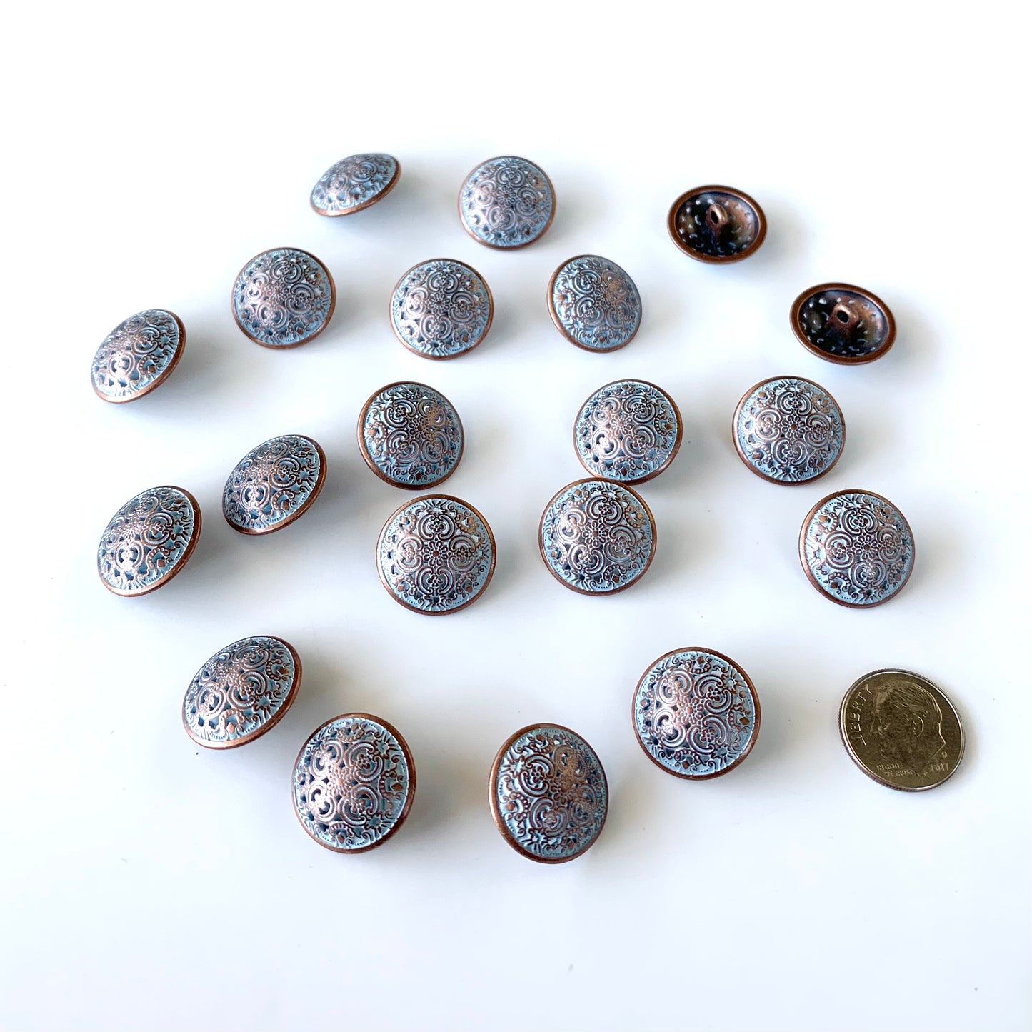 Metal Buttons 5/8 inch to 7/8 inch