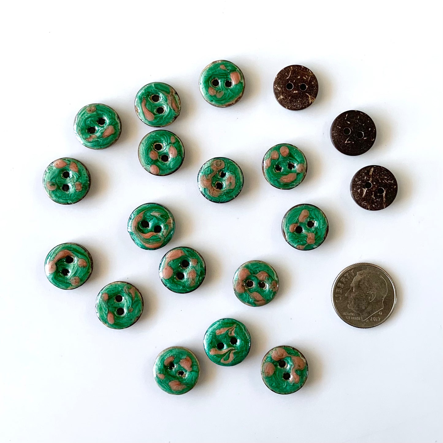 Coconut & Bamboo Buttons under 1 inch