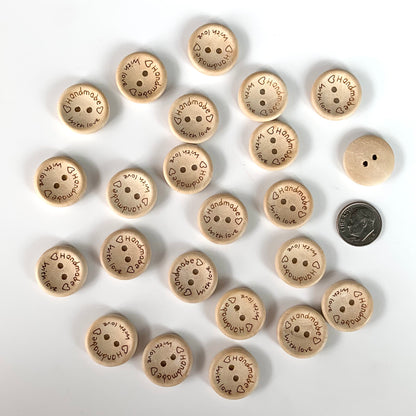 Wood Buttons 5/8 to 7/8 inch