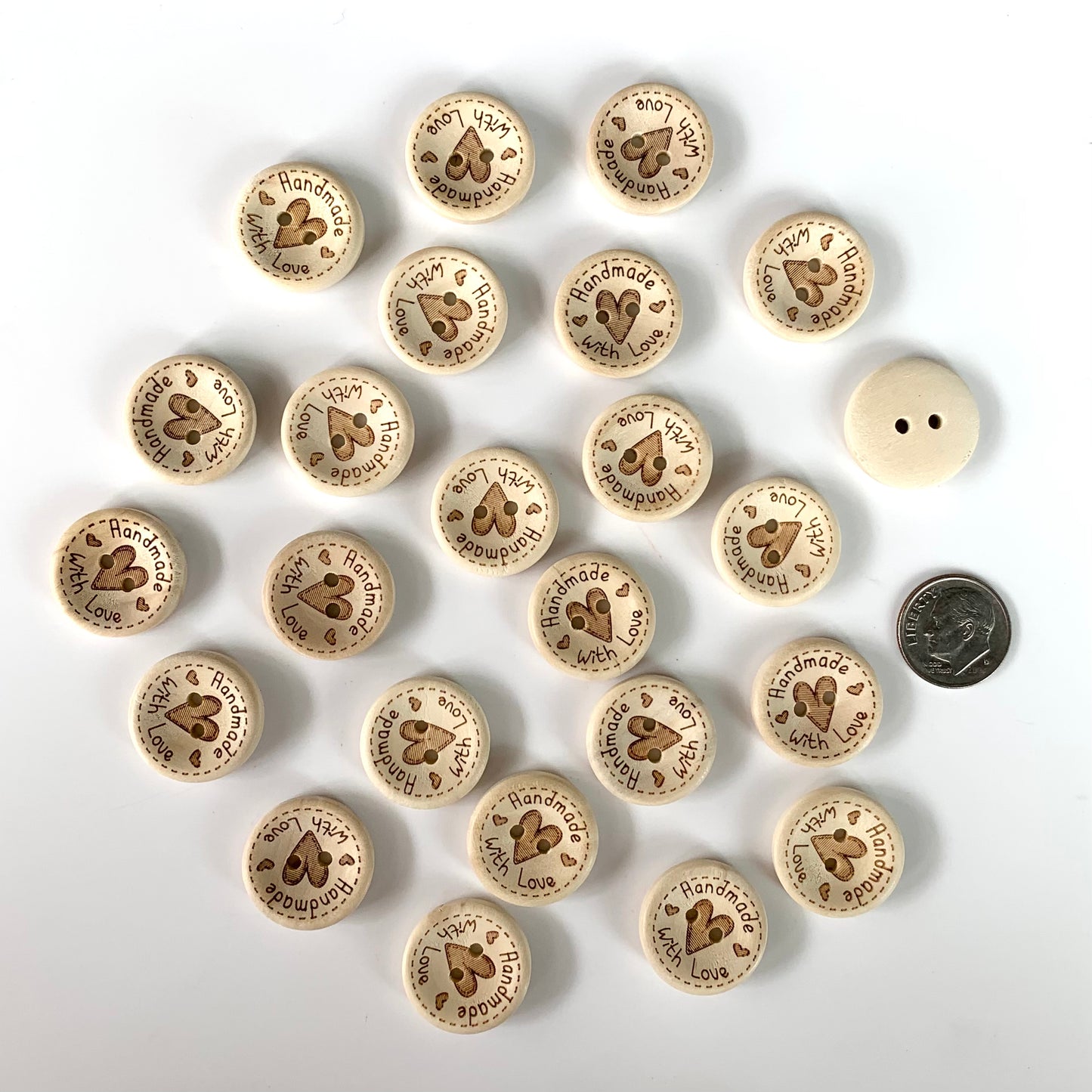 Wood Buttons 5/8 to 7/8 inch