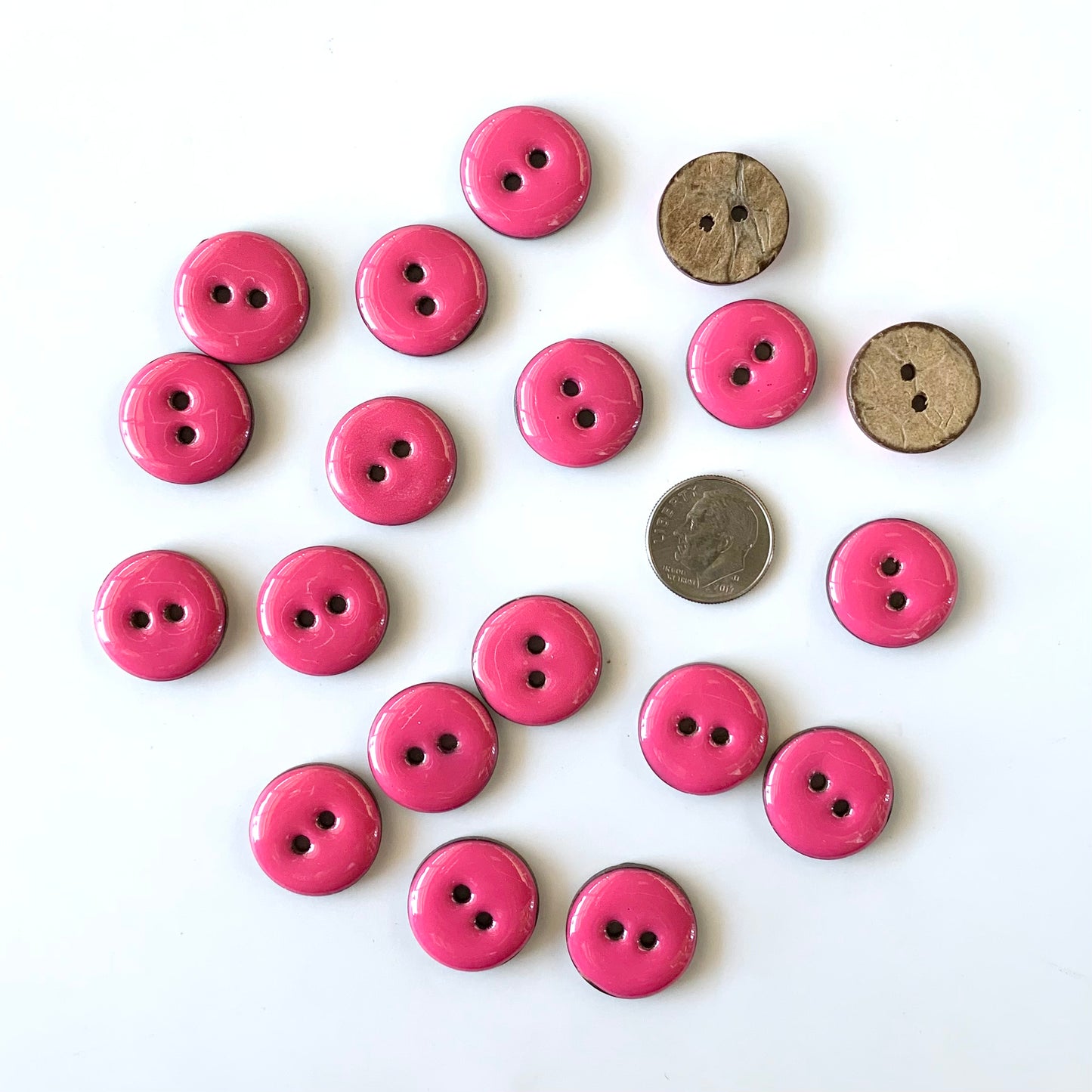 Coconut & Bamboo Buttons under 1 inch
