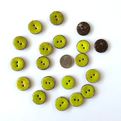 Coconut & Bamboo Buttons under 1 inch