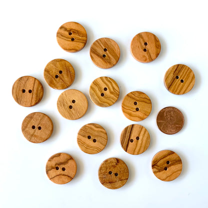 Wood Buttons 5/8 to 7/8 inch