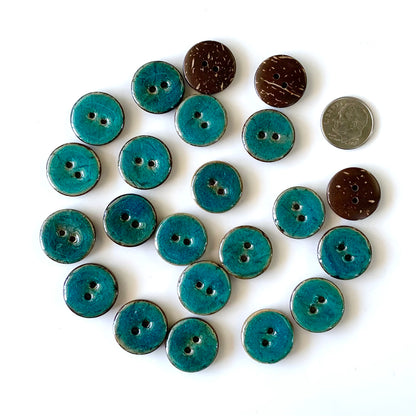 Coconut & Bamboo Buttons under 1 inch