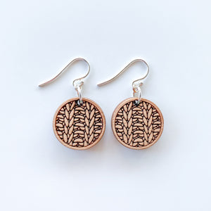Small Knit Round Earrings