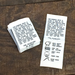 Care Tags for Knitted Garments