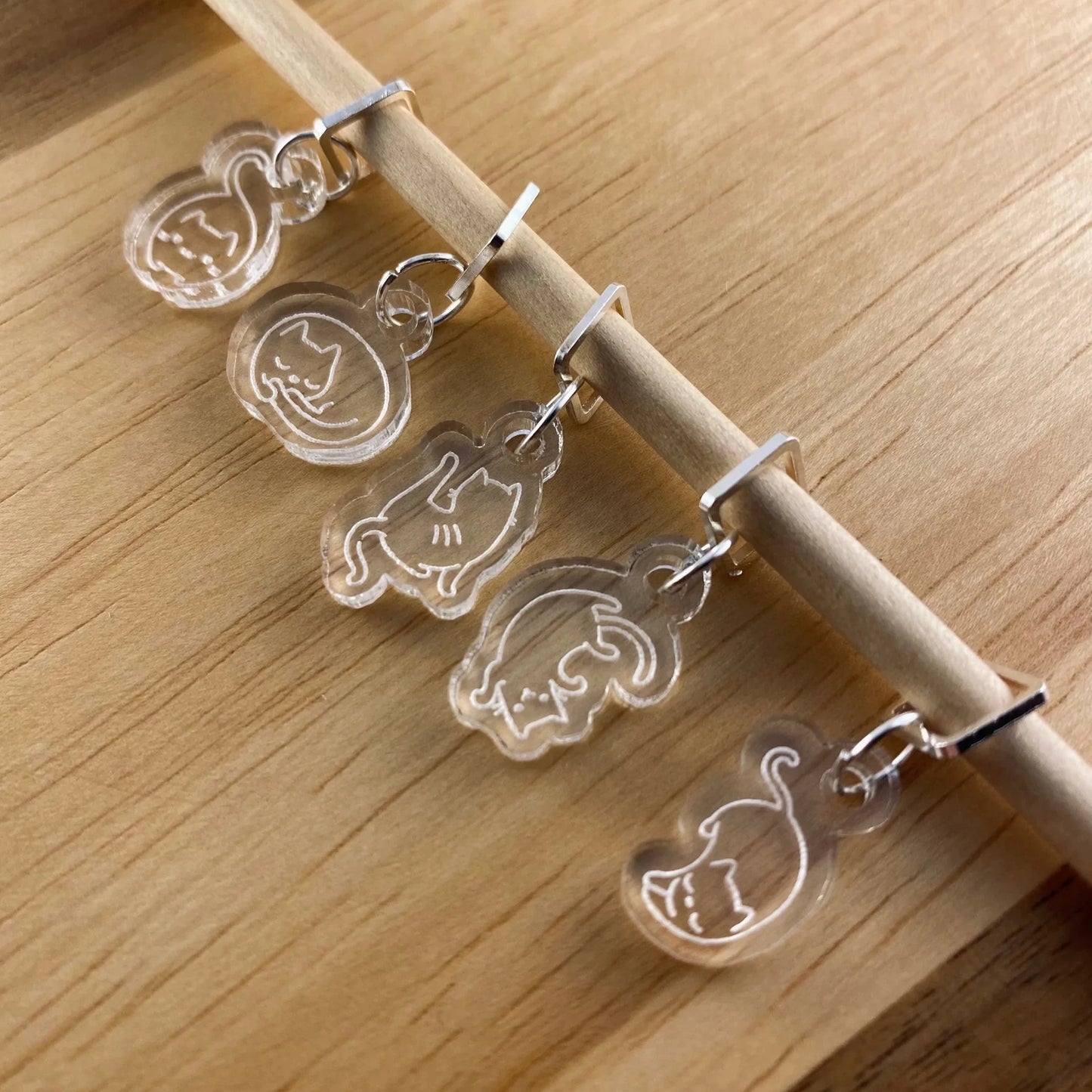 Cat Stitch Markers - Twin Mountain Handcrafts