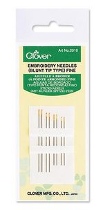Embroidery Needles, Blunt Tip Fine - Clover