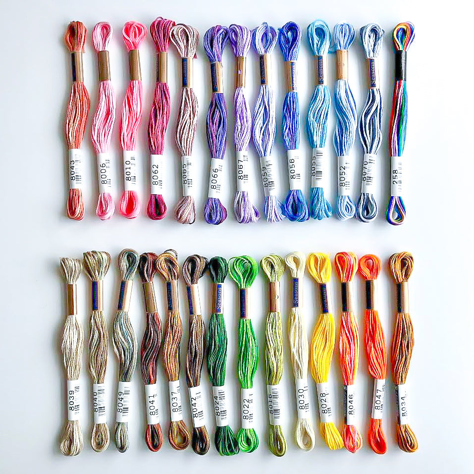Embroidery Floss - Cosmo Variegated Colors
