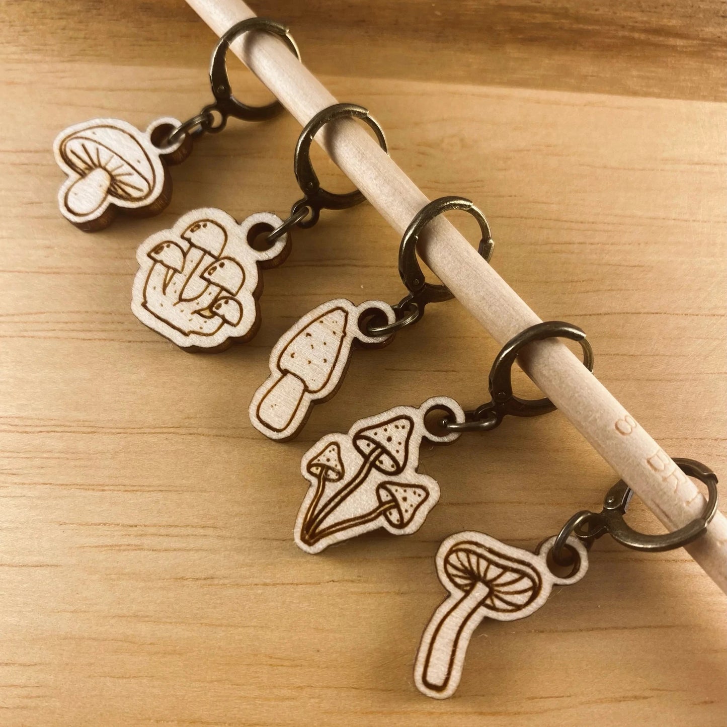 Fungi Stitch Markers - Twin Mountain Handcrafts