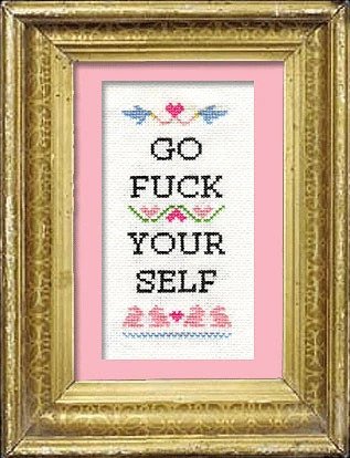 Custom Cross Stitch in Sparkle Frame || Subversive good cross stitch