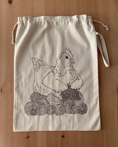 Knitting Chicken Project Bag
