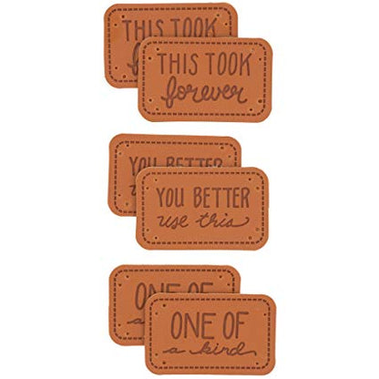 Humorous Faux Leather Garment Tags