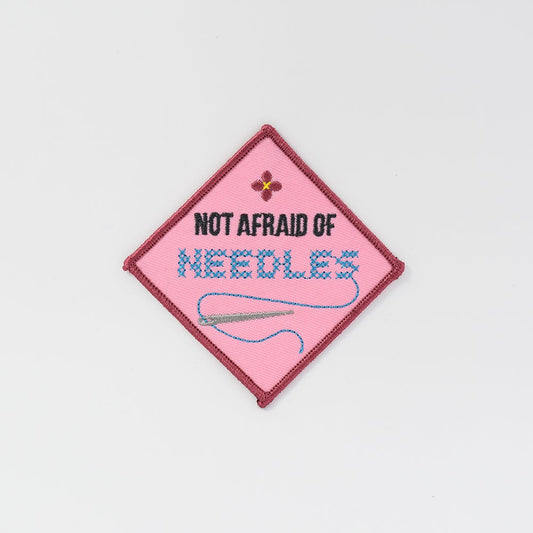 Iron - On Embroidered Patch - Not Afraid Of Needles