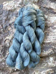 blue colored tencel yarn