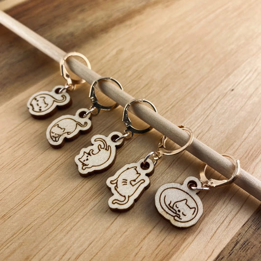 Cat Stitch Markers - Twin Mountain Handcrafts